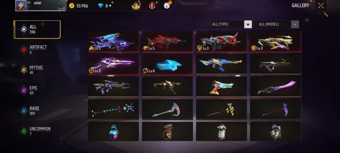 Lv 65 / Best Price / 6 ARTIFACTS Gun's / Oscar Lv 5 / ShotGun Lv 3 / AK Lv 3 / MYTHIC 45 / EPIC 89 / Clothes 357 / Pants 222 / cod 23