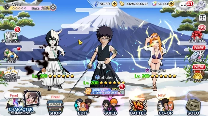 [GLOBAL]54K Orb|9 TYBW(Aizen,Ikkaku,Mila,Askin,Etc),10th Ichigo,9th (Gremmy,Kenpachi,ichigo)Kon New Year,Etc|Klab ID(BBS2213)