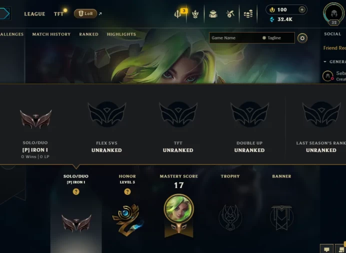 S16|2026 [EUW] Iron 4-1 0LP [40-60k Blue] [Unverified Mail] [Instant Delivery] Iron IV/ iron 4/iron4/ironiv