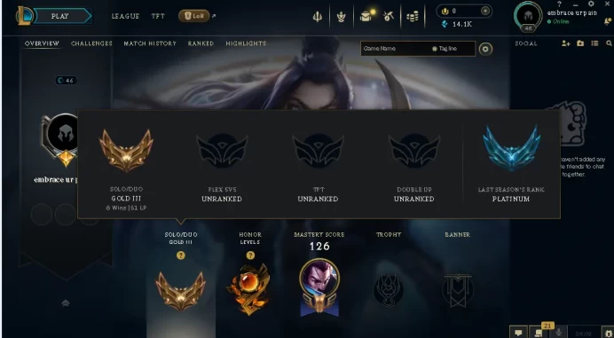 EUW -(S16) GOLD 3(51LP) - HIGH LP GAIN - 57 Champ - 20 Good Skins(2 Legendary, 8 Epic) - 14.1K BE - HONOR 5 - S14 ACC - FULL ACCES - CHEAP
