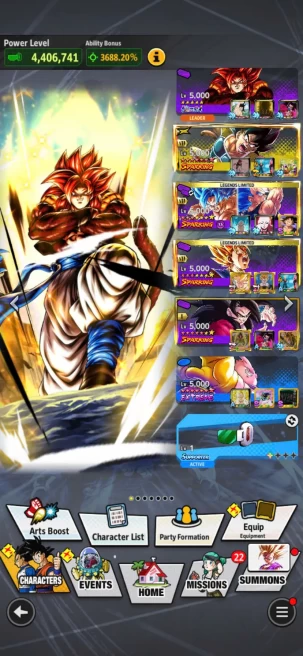 D849-IOS+Android-722 Millions Power+8 UL(SS4 Gogeta+S Gogeta+S Vegito+Rose+Gogeta)+52 Legends+Vip Equipment+Team Fusion,Team Future,Universe