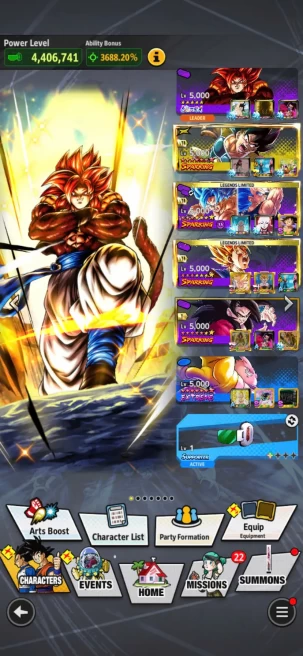 D849-IOS+Android-722 Millions Power+8 UL(SS4 Gogeta+S Gogeta+S Vegito+Rose+Gogeta)+52 Legends+Vip Equipment+Team Fusion,Team Future,Universe