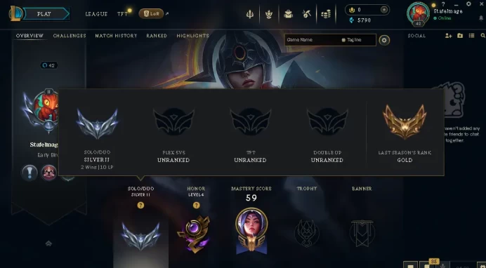 EUW -(S16) SILVER 2 - HIGH LP GA IN - 70 Champ - 8 Good Skins(1 Epic) - 5.7K BE - S14 ACC - FULL ACCES - LIFETIME WARRANTY - CHEAP