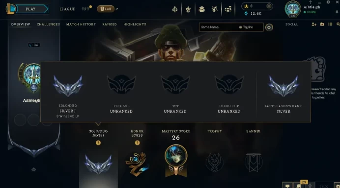 EUW -(S16) SILVER 1(40LP) - HIGH LP GAIN - 43 Champ - 4 Good Skins - 12.6K BE - S11 ACC - FULL ACCES - LIFETIME WARRANTY -  CHEAP