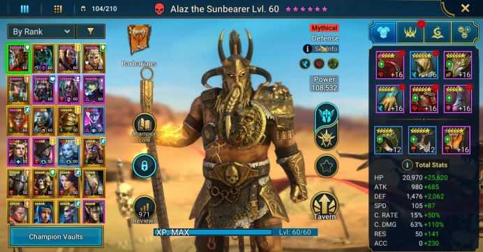 Lv 52 1.33M Power|1 Mythical(Alaz the Sunbearer)31 Legendary(Xenomorph, Ezio Auditore, etc)+27k Energy|Check SS(RSL1162)