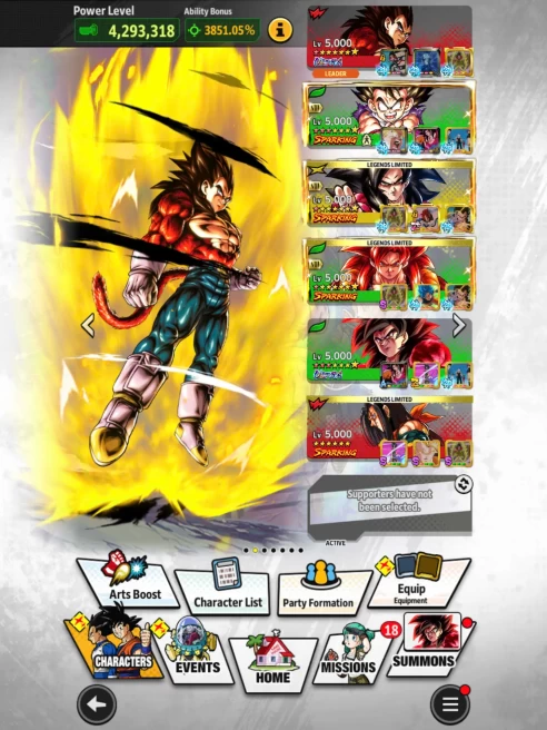 D878-IOS+Android-3 UL(SS4 Goku+SS4 Vegeta)+Good Team PVP+25 Legends+Good Equipment+SS2 Gohan Red Star+Good Team GT+SS4 Gogeta Zenkai+SS4 Goku
