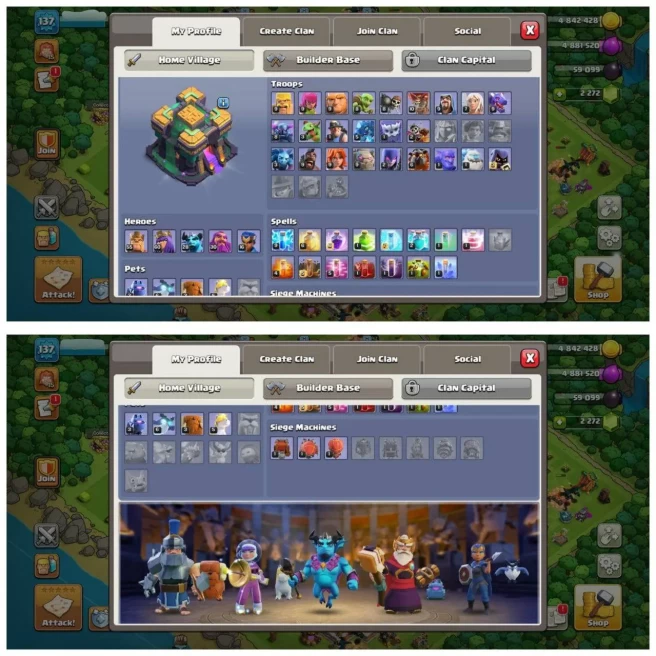 {70% DISCOUNT} TH14 HALF MAX ID / 5 EPIC EQUIPMENT / XP-137 / HERO 55-60-28-30-16 / FREE GEMS NAME CHANGE / OP LAB / INSTANT DELIVERY