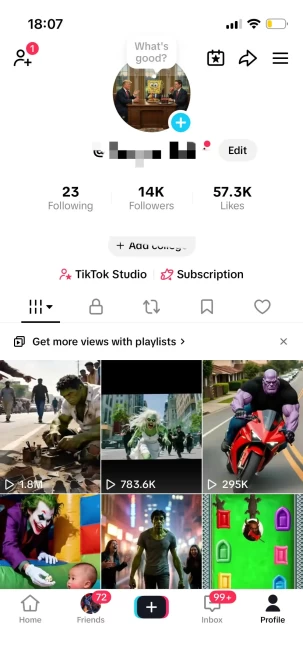 Instanly Delivery/ Monetized 14K Followers+50K Likes Account/ Creator Rewards Program Activated/ Live Stream/ Full Access
