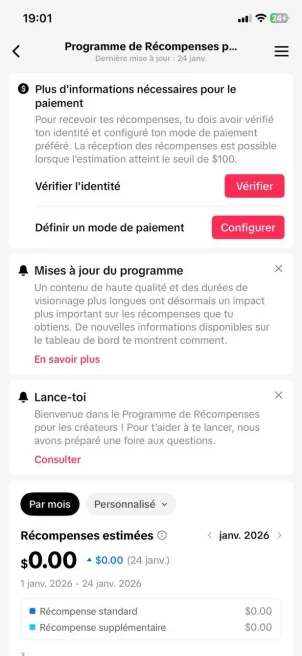 FR France| Account 19.7K Real Followers /Creator Rewards Program Active/93.2K Real Likes/ Email Include