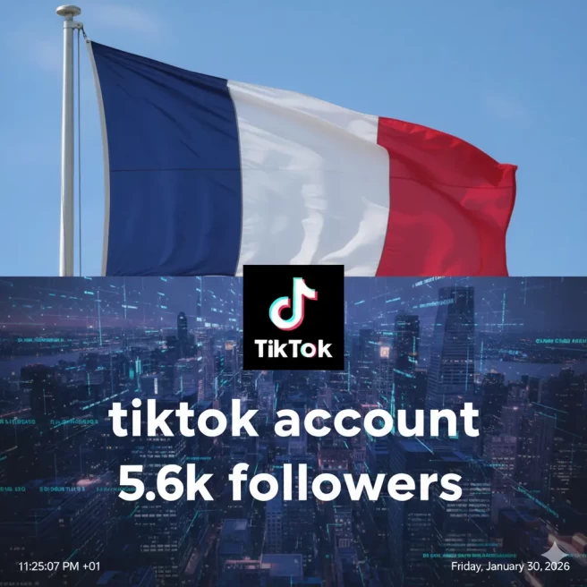 FR France| Account | TikTok Account 5.6k Real Followers 20.3k Likes Full access +Live Access
