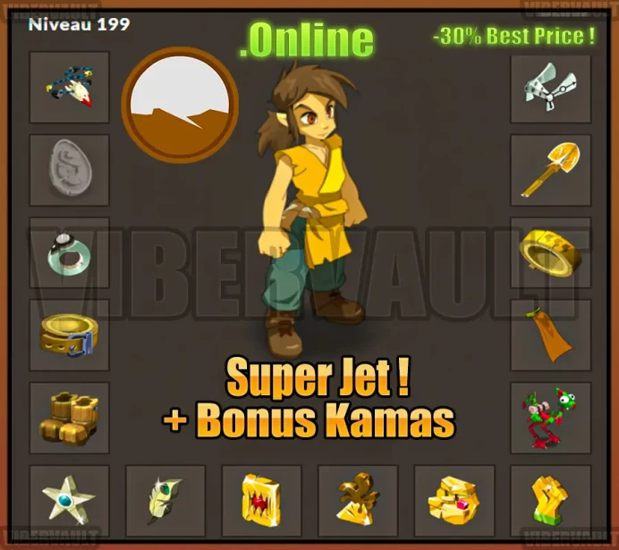 [Kelerog] Pano Force LVL 198-199 Super jet + Bonus Kamas / Echange Safe 100%