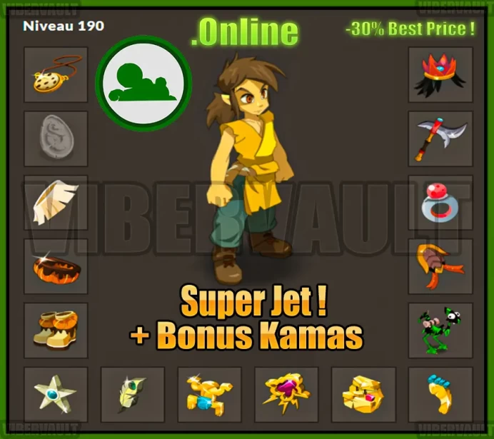 [Kelerog] Pano Agilite LVL 188-190  Super jet + Bonus Kamas / Echange Safe 100%