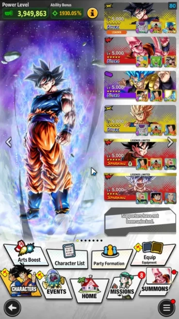 306M Total Power|LV156|5UL+ 24LL|Ultimate Gohan BU Super,SS Goku,SS GOD Gogeta,Majin Vegeta,UL sign Goku|Android|CheckSS(DBL968)