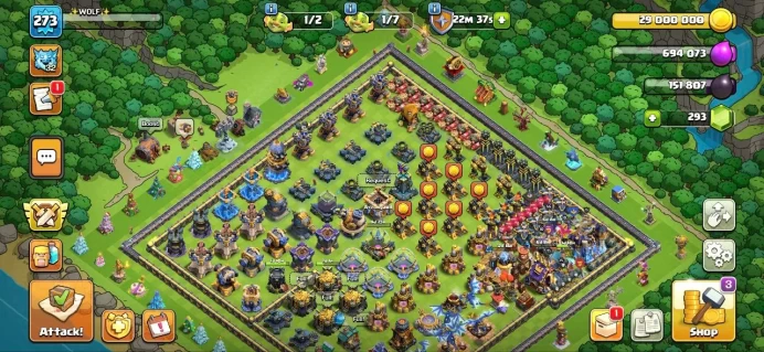 Th 18 full max god level 273 full EPIC HeRO Equipment / 4500 star war / 13 skin hero very god / 21000 throphy /Helper very good /