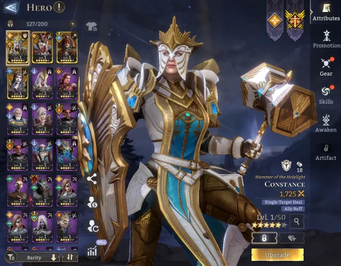 TOP START -  Constance	Xena	Nastya	Helga \ \ 46000 Energy \ 22000 Gem \ 22 gold summ \ 15  ancient  \ 62 rare  \  Prime Pick !