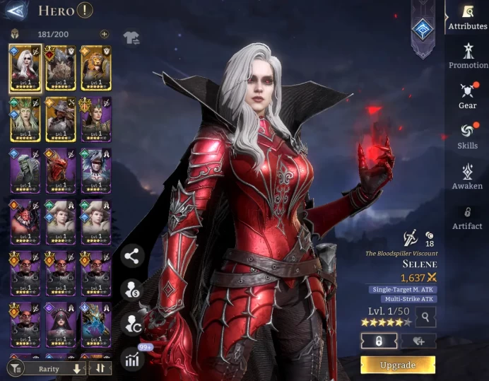 TOP START - Selene Ghan Regulus Numera Lucius \ \ 46000 Energy \ 21000 Gem \ 22 gold summ \ 0 ancient \ 18 rare \ Prime Pick !