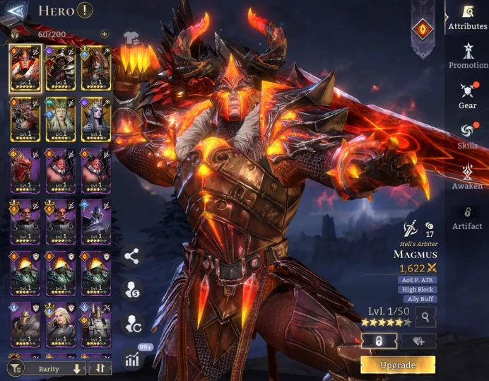 TOP START -  Magmus	Cerberus	Nastya	Salazar	Numera	Vierna \ \ 46000 Energy \ 24000 Gem \ 23 gold summ \ 5  ancient  \ 13 rare  \  Prime Pick !