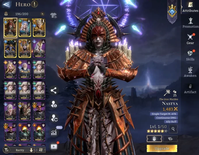 TOP START -  Nastya	Talula	Valara	Serephina	Anai \ \ 47000 Energy \ 21000 Gem \ 23 gold summ \ 1  ancient  \ 20 rare  \  Prime Pick !