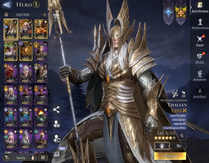 TOP START - Thallen Maw Orim Iovar Ajax \ \ 47000 Energy \ 22000 Gem \ 25 gold summ \ 4 ancient \ 65 rare \ Prime Pick !