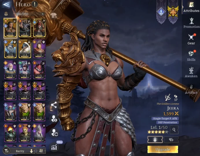 TOP START -  Jeera	Ares	Nastya	Brokkir	Ferssi \ \ 47000 Energy \ 23000 Gem \ 23 gold summ \ 6  ancient  \ 53 rare  \  Prime Pick !