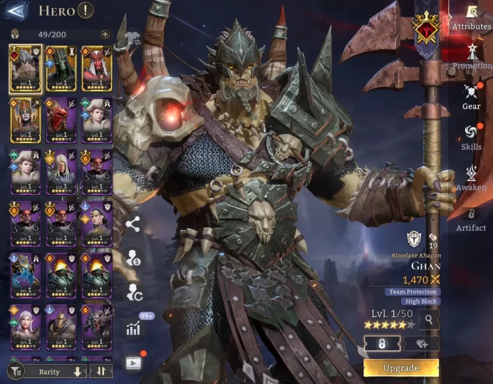 TOP START - Ghan Moriden Arrogance Anai \ 47000 Energy \ 25000 Gem \ 27 gold summ \ 1 ancient \ 17 rare \ Prime Pick !