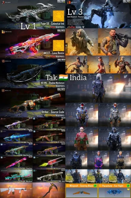 CoD Mobile | start with 10cp | 3 Mythic | 10 Legend | type 19 celestial lnk + mythic dark shepherd + ASAL shadow + striker source code 