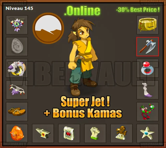 [Blair] Stuff Strength LVL 140-143 Super jet + Bonus Kamas / Echange Safe 100%
