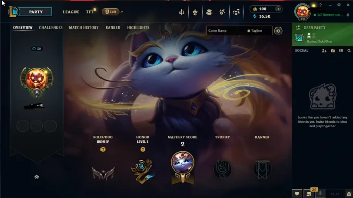 EUW - SAFE SEASON16 IRON 4 0LP | 35500 BE | PLACEMENTS DONE | 0W 19L | INSTANT DELIVERY | LOW MMR | UNVERIFIED EMAIL | IRON IV | #2779