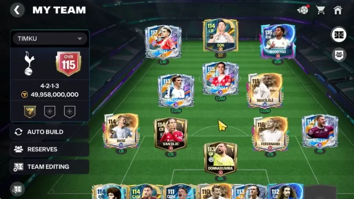 OVR 115/49B Value + 2,6k Gems|2 EVO (Luiz Diaz,Son Heung Min)|Ferdinand,Makelele,Jairzinho,Riise,Etc|Log EA|CheckSS(FCM726)