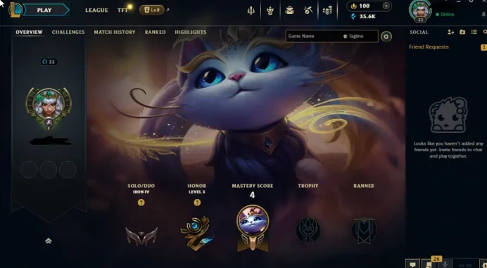 EUW - SAFE SEASON16 IRON 4 0LP | 35600 BE | PLACEMENTS DONE | 1W 19L | INSTANT DELIVERY | LOW MMR | UNVERIFIED EMAIL | IRON IV | #2784