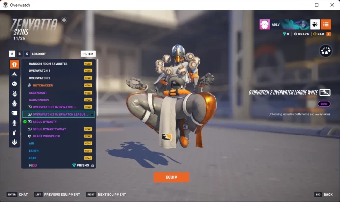 OVERWATCH 2 OVERWATCHLEAGUEWHITE / SEOUL DYNASTY AWAY /  Full Mail Access / see the picture / Please Read Description / hubh