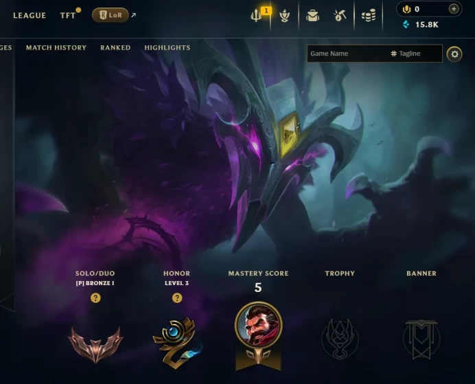 [EUW] S16! - SPLIT 1! - Bronze 1 - 1 win 0 lose - 15.8K Be - Unverified Email - Ranked Ready