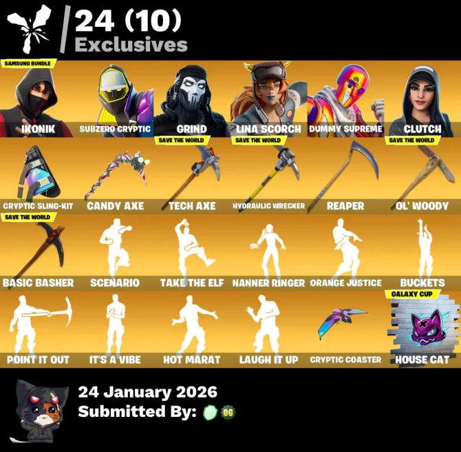 Full Access | 193 skins | IKONIK | Lina Scorch | Subzero Cryptic | Dummy Supreme | Mizuki | Backlash | Sentinel | Optimus Prime | Drift |