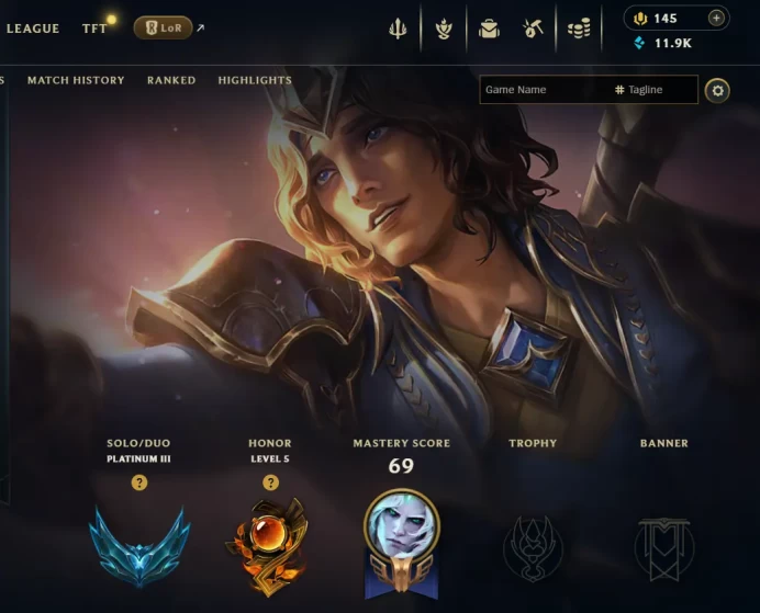 [EUW] S16 - SPLIT 1 - Platinum 3  - 11.9K BE - Handmade - Ranked Ready