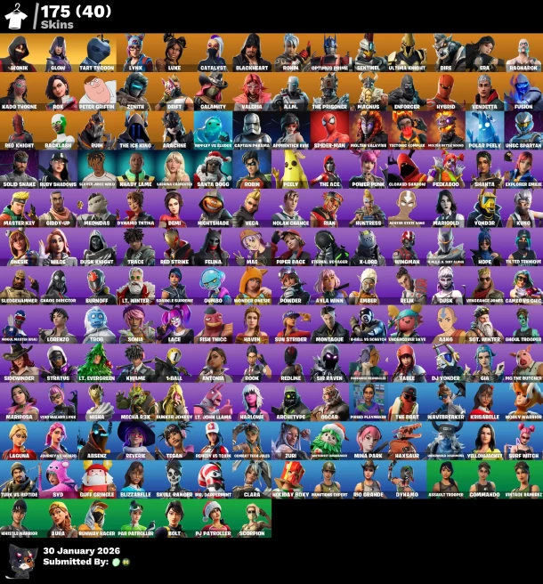 Full Access | 175 skins | IKONIK | Glow | Optimus Prime | Ruin | Ragnarok | Sentinel | The Ice King | Catalyst | Valeria | Zenith | Lynx 