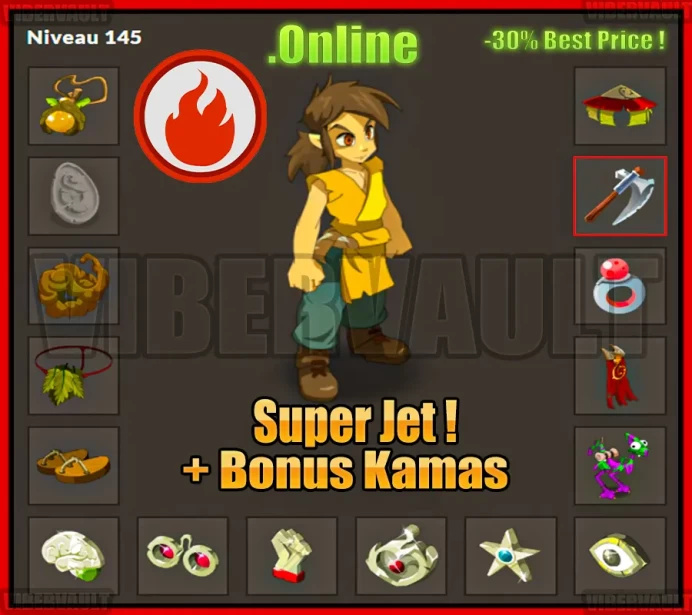 [Blair] Stuff intelligence LVL 140-145 Super jet + Bonus Kamas / Echange Safe 100%