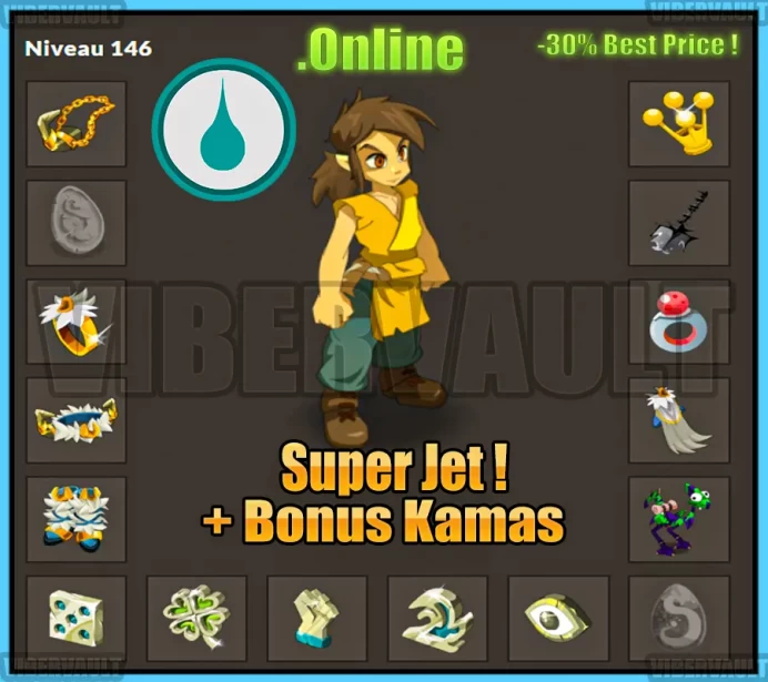 [Blair] Stuff Chance LVL 140-146 Super jet + Bonus Kamas / Echange Safe 100%