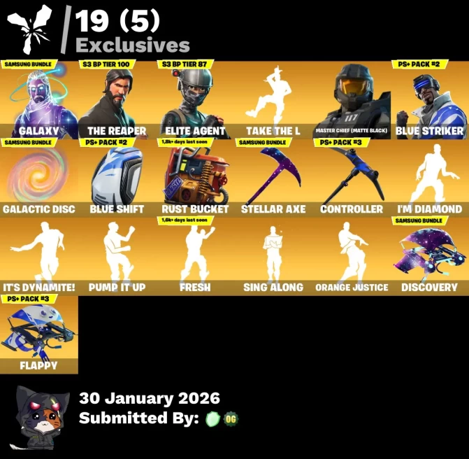 Full Access | 89 skins | Galaxy | The Reaper | Elite Agent | Master Chief (Matte Black) | Blue Striker | Predator | Hime | Malik | Carbide