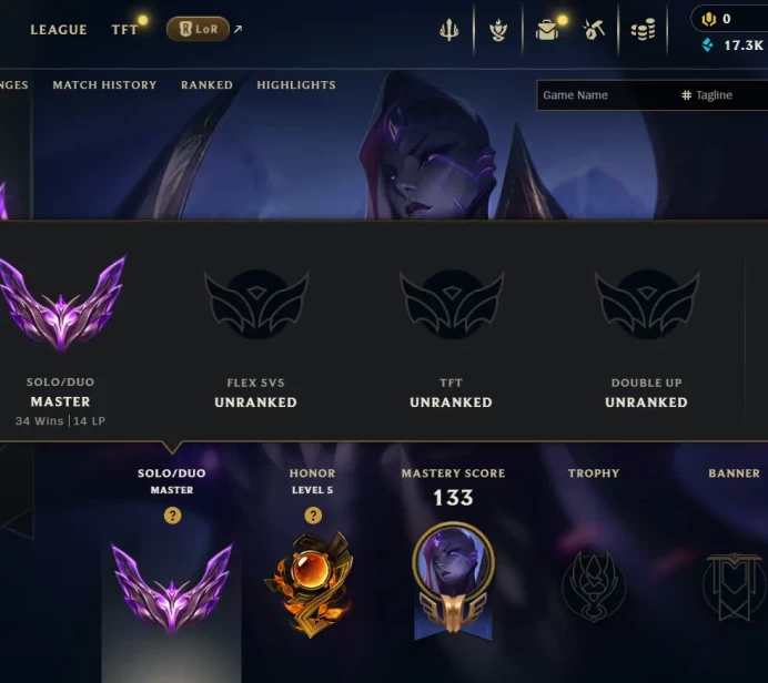 [EUW] S16 - SPLIT 1 - Master 14 LP -  34 Win 8 Lose 81 Win Rate  - 17.3K BE - Handmade - Ranked Ready