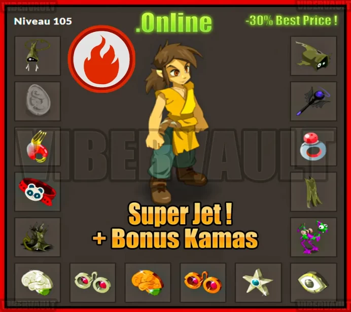 [Blair] Stuff intelligence LVL 100-105 Super jet + Bonus Kamas / Echange Safe 100%