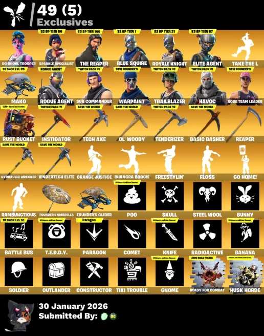 Full Access | 194 skins | OG STW | OG Ghoul Trooper | Sparkle Specialist | The Reaper | Blue Squire | Elite Agent | TakeTheL | 1430
