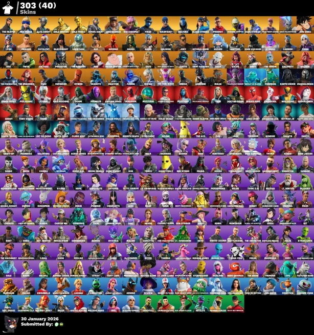 Full Access | 303 skins | OG STW | The Reaper | Neo Versa | Elite Agent | Take The L | Gold Brutus | Gold Midas | Cloud Striker | Sultura