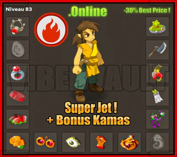 [Blair] Stuff intelligence LVL 80-81 Super jet + Bonus Kamas / Echange Safe 100%