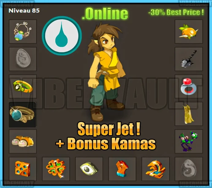 [Blair] Stuff Chance LVL 80-84 Super jet + Bonus Kamas / Echange Safe 100%