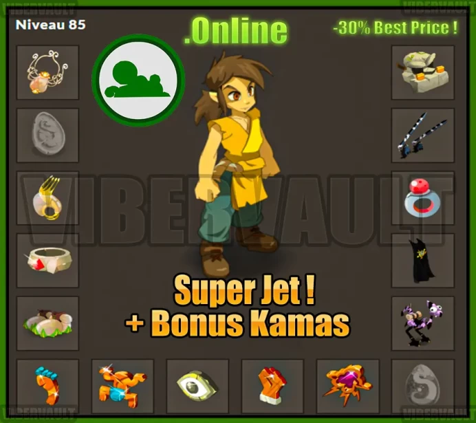[Kelerog] Pano Agilite LVL 80 Super jet + Bonus Kamas / Echange Safe 100%