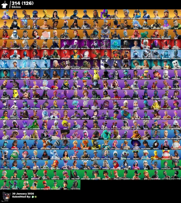 Full Access | 314 skins | OG STW | Galaxy | Travis Scott | Glow | Astro Jack | Gold Midas | Point Patroller | Polo Prodigy | Grind