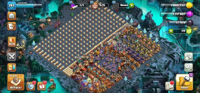 TH 16 Full Max, 5 Equipment Epic 2 Lv 27 1 Lv 26, 1 Map Skin, Defense Max, Wall Max, Hero Max, Magic Items