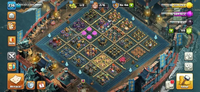 TH 17 Full Max, 11 Equipment Epic, 10 Map Skin, 22 Hero Skin, Defense Max, Wall Max, Hero Max, Magic Items