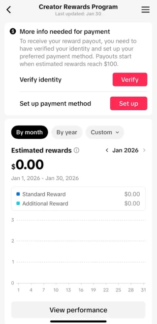 Instanly Delivery/ Monetized 12K Followers+59K Likes Account/ Creator Rewards Program Activated/ Live Stream/ Full Access