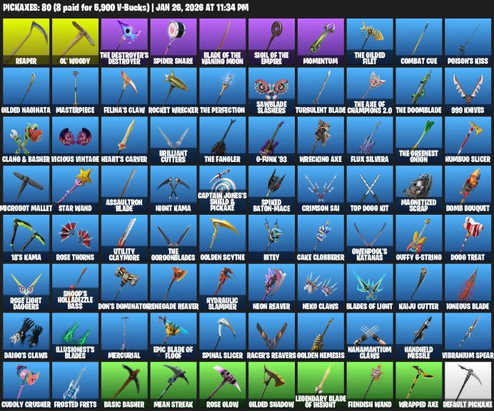 65 Skins + OG Skull Trooper